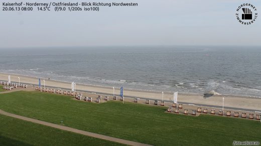 Norderney am Morgen - 14° Celsius und Wind aus Nord