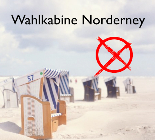 Wahlkabine Norderney
