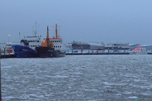 Norderney Hafen Packeis